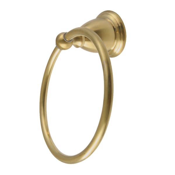 6Inch Towel Ring, Brushed Brass